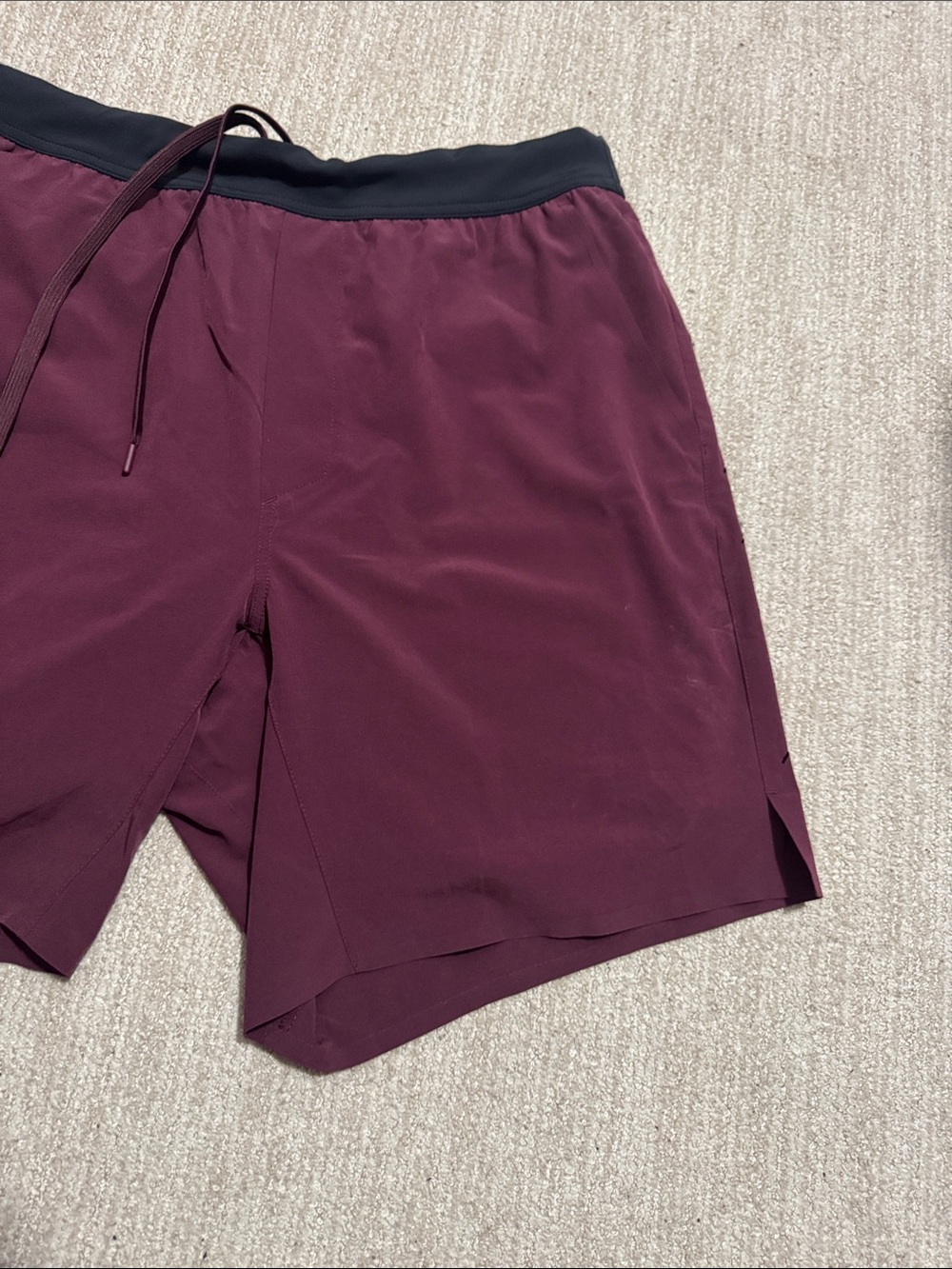 Ten Thousand Mens XL Burgundy Interval Shorts 7" Lined Zip Pocket Training - Picture 2 of 9